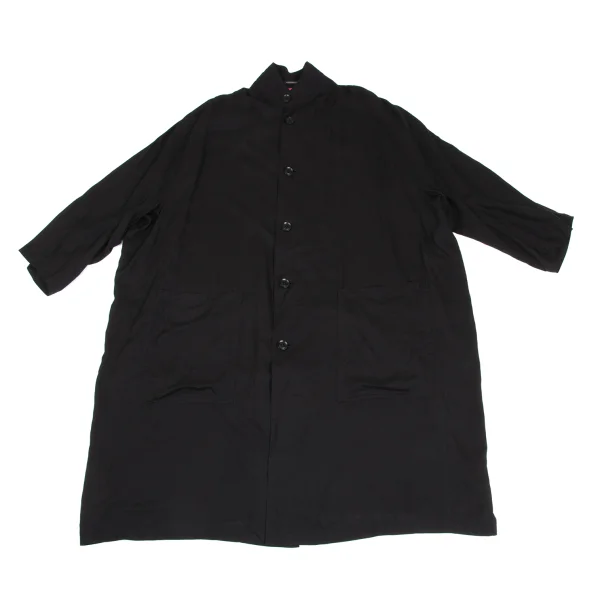 TAKESHI KOSAKA by Y's Pink Label Tencell Stand-collar Sheer Coat K-173342_002