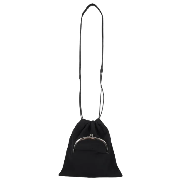Y's Wool Gabardine Kiss Lock Pocket Souhlder Bag K-173344_002