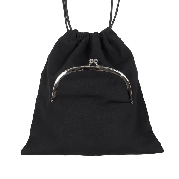 Y's Wool Gabardine Kiss Lock Pocket Souhlder Bag K-173344_003