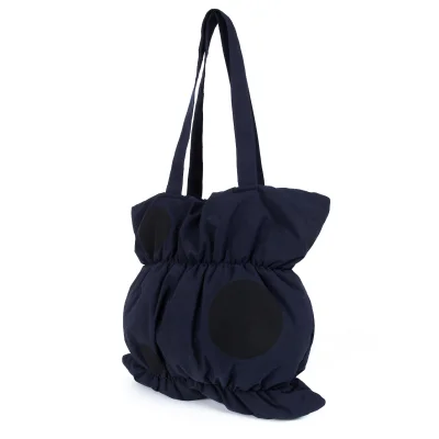 Y's Dot Printed Gather Padding Tote Bag