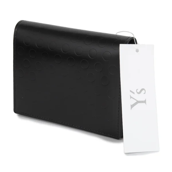 Y's Dot Emboss Leather Wallet Black  K-173348_001