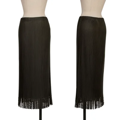 ISSEY MIYAKE FETE Hem Fringe Pleats Skirt
