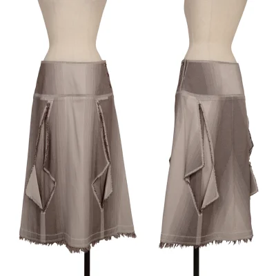 ISSEY MIYAKE FETE A-POC INSIDE Dyed  Acrylic Blend Cutting Fringe Skirt