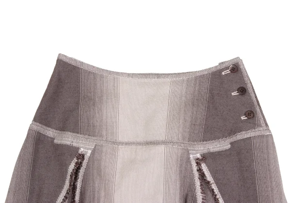 ISSEY MIYAKE FETE A-POC INSIDE Dyed  Acrylic Blend Cutting Fringe Skirt K-173354_004