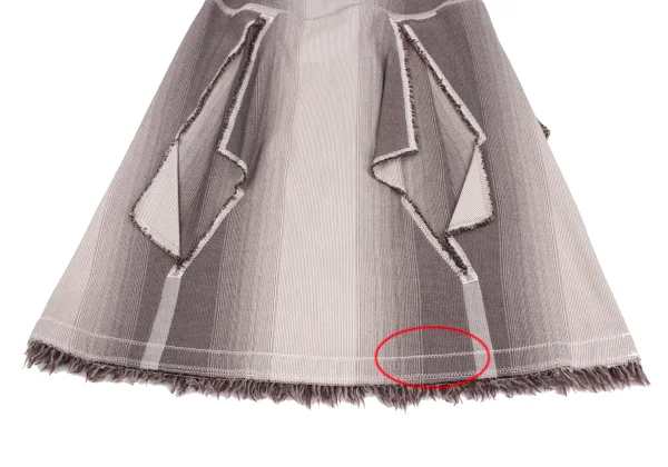 ISSEY MIYAKE FETE A-POC INSIDE Dyed  Acrylic Blend Cutting Fringe Skirt K-173354_007