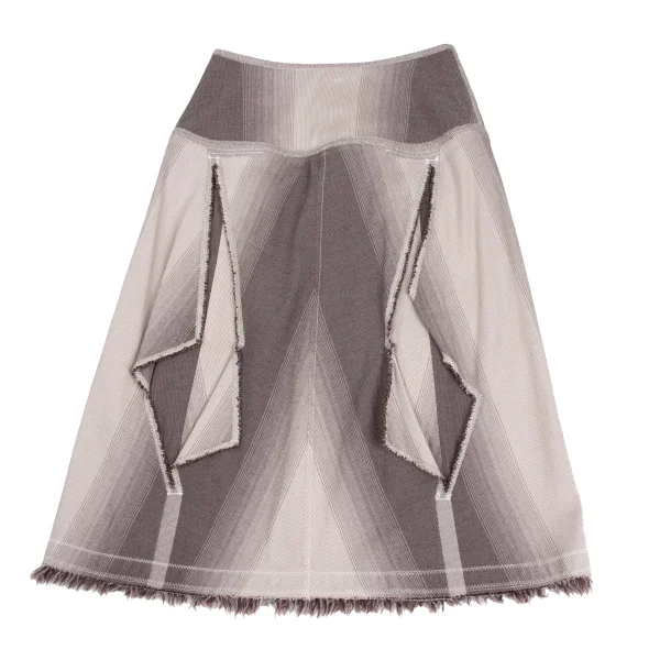 ISSEY MIYAKE FETE A-POC INSIDE Dyed  Acrylic Blend Cutting Fringe Skirt K-173354_012