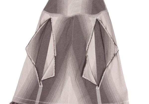 ISSEY MIYAKE FETE A-POC INSIDE Dyed  Acrylic Blend Cutting Fringe Skirt K-173354_014
