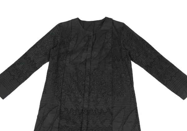 ISSEY MIYAKE HaaT Silk Blend Embroidery Shirt Tunic K-173361_003