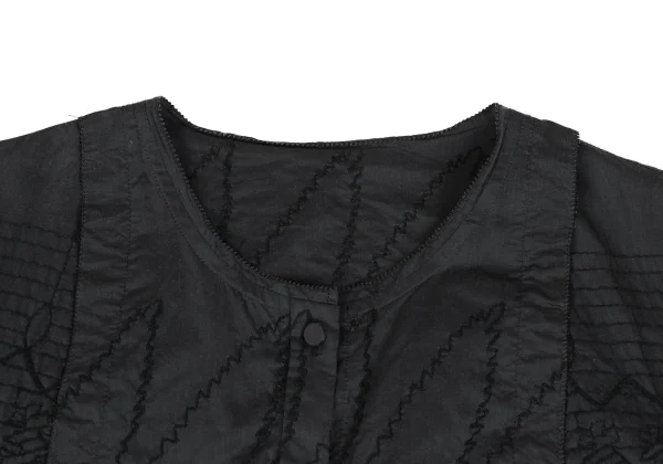 ISSEY MIYAKE HaaT Silk Blend Embroidery Shirt Tunic K-173361_004