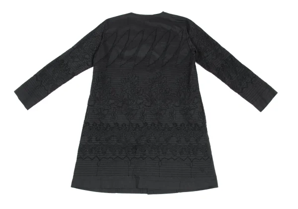ISSEY MIYAKE HaaT Silk Blend Embroidery Shirt Tunic K-173361_013