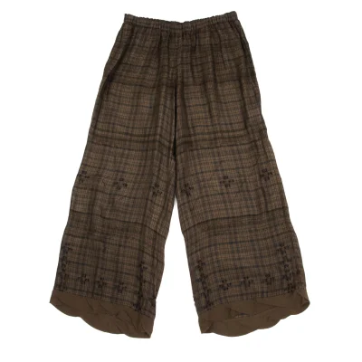ISSEY MIYAKE HaaT Cupra Check Design Weave Pants