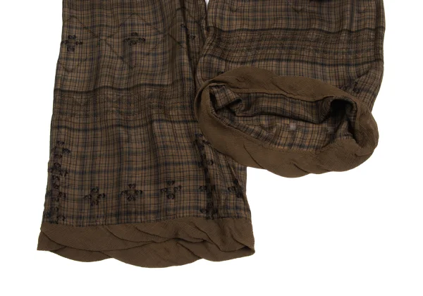 ISSEY MIYAKE HaaT Cupra Check Design Weave Pants K-173362_008