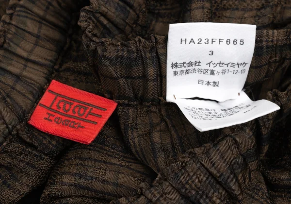 ISSEY MIYAKE HaaT Cupra Check Design Weave Pants K-173362_014