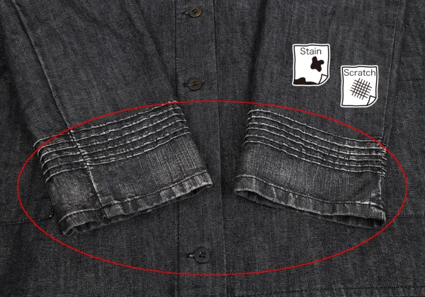 ISSEY MIYAKE HaaT Cotton Blend Pintuck Denim Half Coat K-173364_008