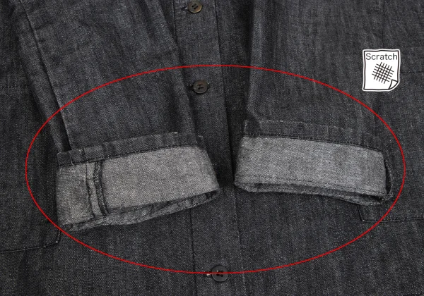 ISSEY MIYAKE HaaT Cotton Blend Pintuck Denim Half Coat K-173364_009