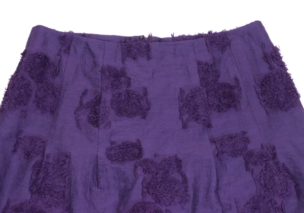 ISSEY MIYAKE HaaT Cotton Blend Shaggy Graphic Skirt K-173365_003