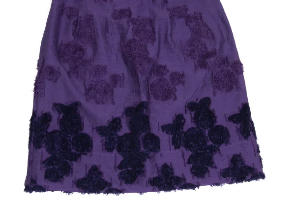 ISSEY MIYAKE HaaT Cotton Blend Shaggy Graphic Skirt K-173365_005