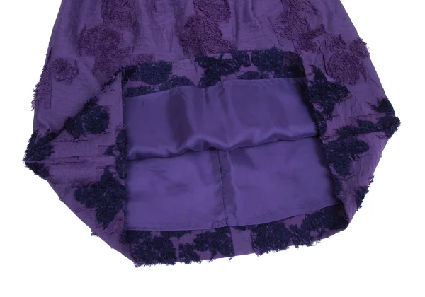 ISSEY MIYAKE HaaT Cotton Blend Shaggy Graphic Skirt K-173365_009