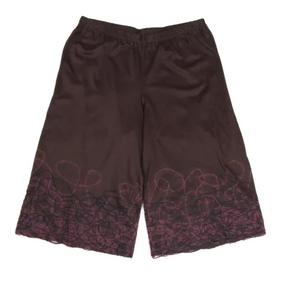 ISSEY MIYAKE HaaT Cotton Rayon Hem Embroidered Shorts