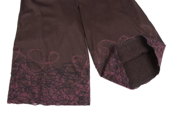 ISSEY MIYAKE HaaT Cotton Rayon Hem Embroidered Shorts K-173366_006