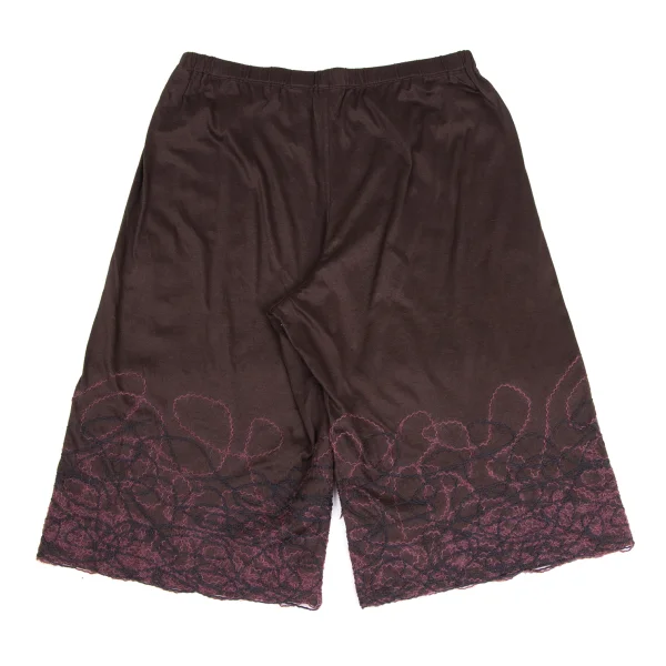 ISSEY MIYAKE HaaT Cotton Rayon Hem Embroidered Shorts K-173366_007