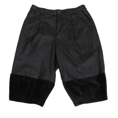 ISSEY MIYAKE HaaT Faux Fur Switching Printed Shorts