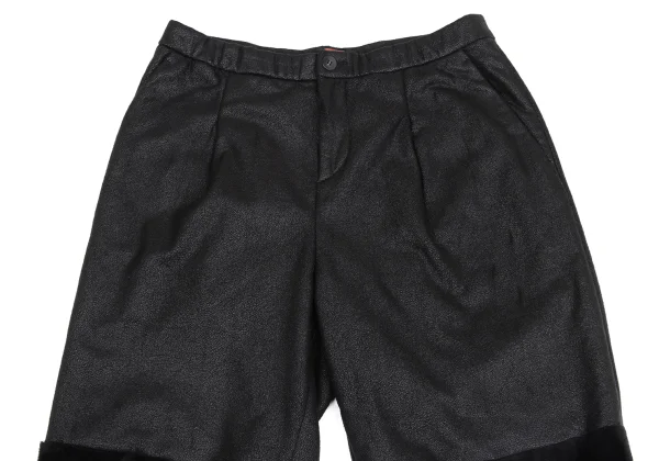 ISSEY MIYAKE HaaT Faux Fur Switching Printed Shorts K-173367_002