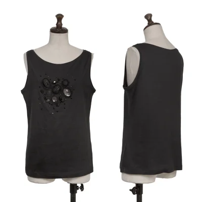 THE GINZA Jewel Embellished Tank Top