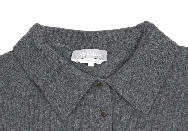 Max Mara Cashmere Blend Wool Pullover Knit Shirt K-173376_004