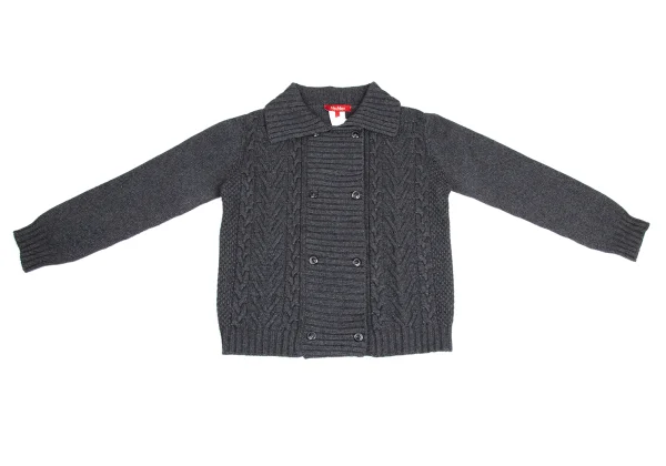 Max Mara Cashmere Blend Wool Double Cable Knit Jacket K-173377_002