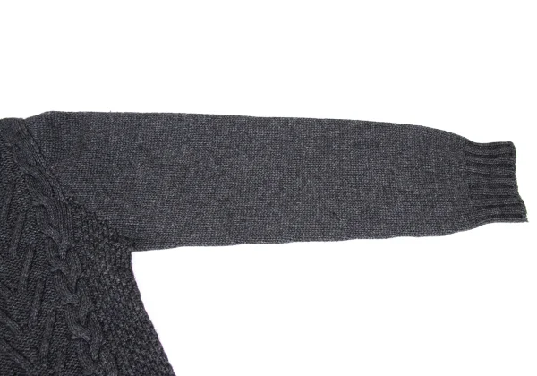 Max Mara Cashmere Blend Wool Double Cable Knit Jacket K-173377_007