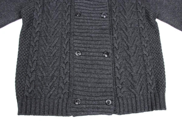 Max Mara Cashmere Blend Wool Double Cable Knit Jacket K-173377_010