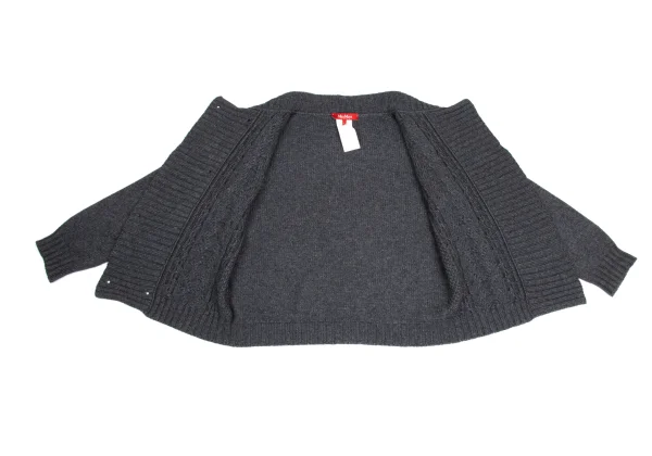 Max Mara Cashmere Blend Wool Double Cable Knit Jacket K-173377_012