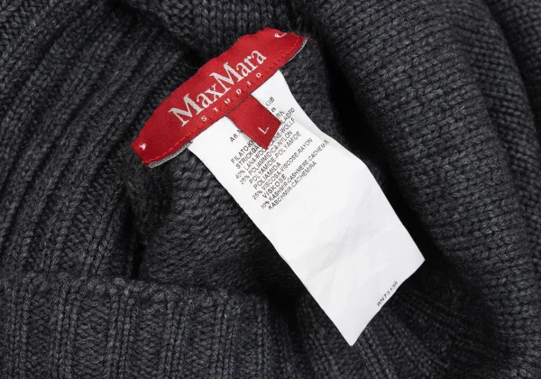 Max Mara Cashmere Blend Wool Double Cable Knit Jacket K-173377_016