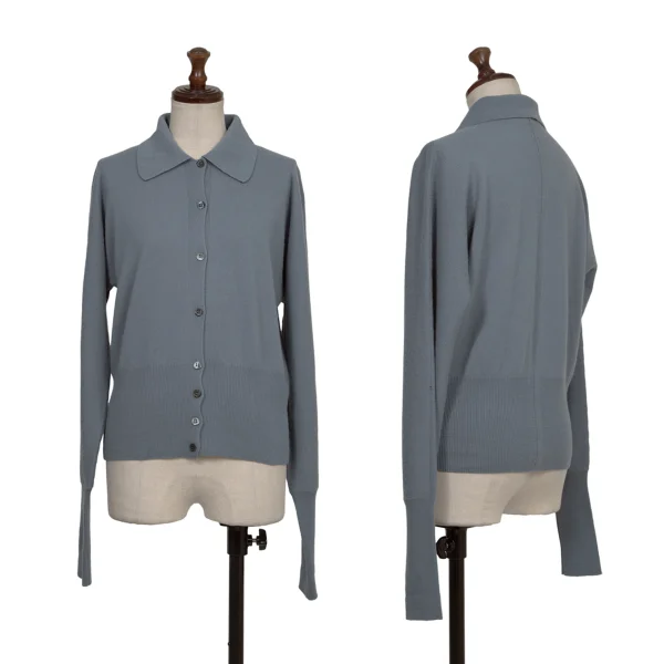 BALLY Cashmere Knit Shirt Grayish blue 38 K-173381_001