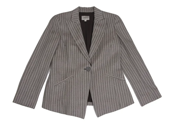 ARMANI COLLEZIONI Wool Silk Herringbone Jacket K-173383_002
