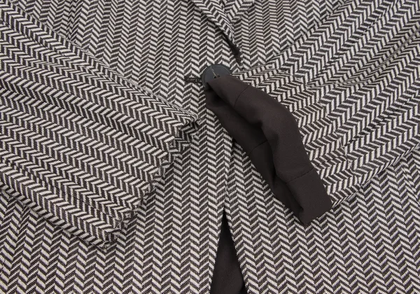 ARMANI COLLEZIONI Wool Silk Herringbone Jacket K-173383_006