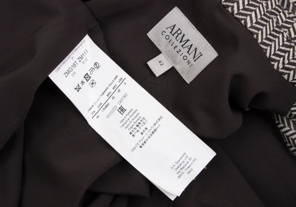 ARMANI COLLEZIONI Wool Silk Herringbone Jacket K-173383_013