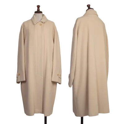 JIL SANDER Wool Angola Balmacaan Coat