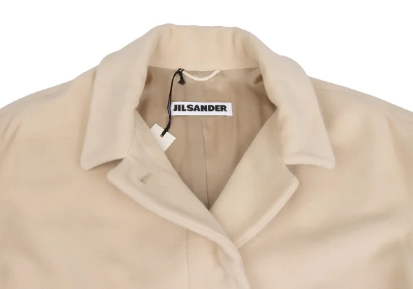 JIL SANDER Wool Angola Balmacaan Coat K-173386_006