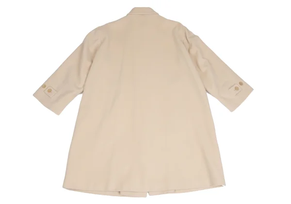 JIL SANDER Wool Angola Balmacaan Coat K-173386_016