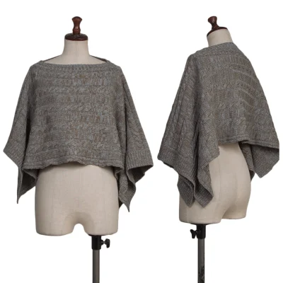45rpm 45R Wool Cable Knit Poncho