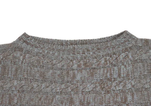 45rpm 45R Wool Cable Knit Poncho K-173387_003