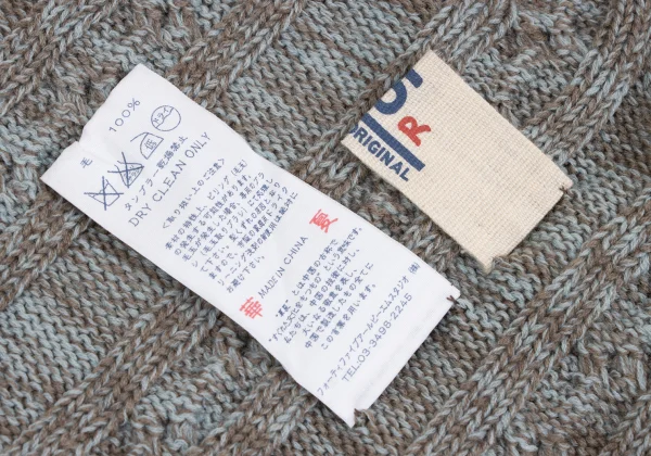 45rpm 45R Wool Cable Knit Poncho K-173387_009