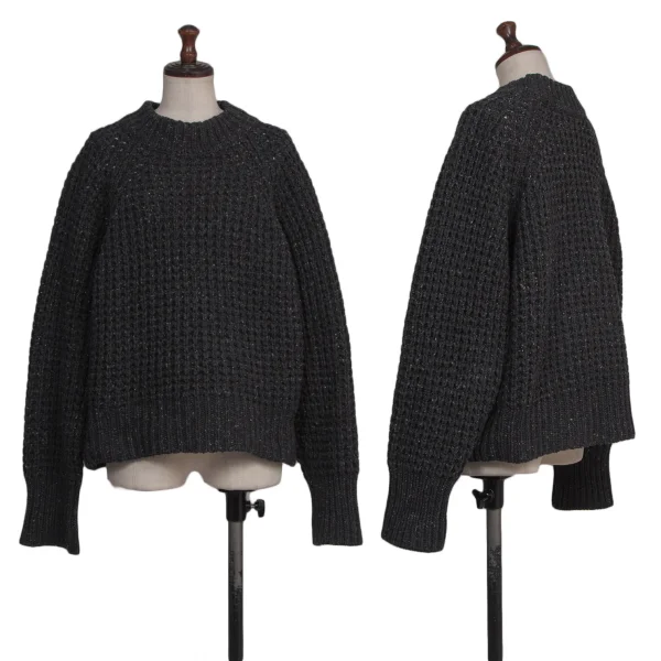 45rpm 45R Mixed Cotton Low-gauge Knit Sweater Charcoal 0 K-173388_001