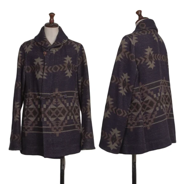 45rpm 45R Cotton Native Pattern Jacket Navy 2 K-173389_001