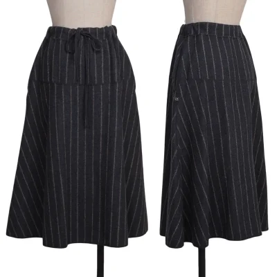 45rpm 45R Stripe Wool Skirt