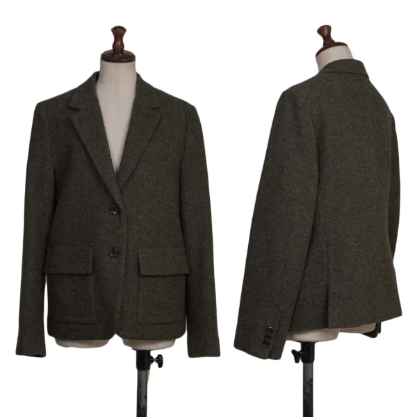 MARGARET HOWELL Wool 2B Jacket Khaki 3 K-173398_001