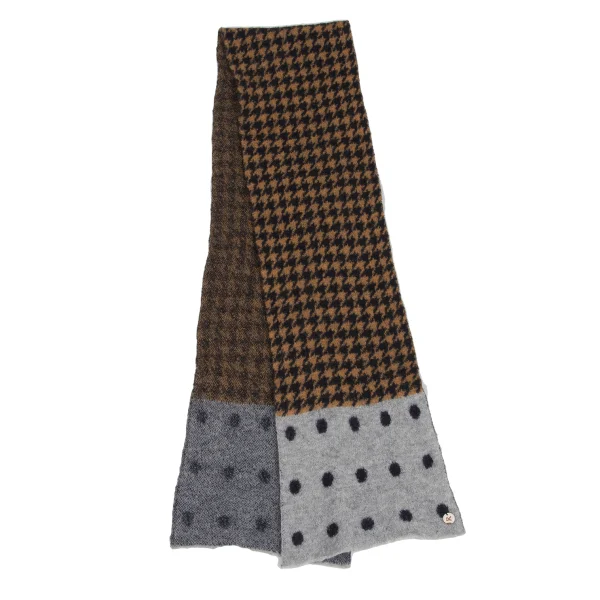 45rpm 45R Dot Houndstooth Switching Stole K-173399_002