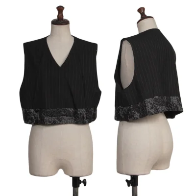 COMME des GARCONS Hem Switching Pin Stripe Dart Vest